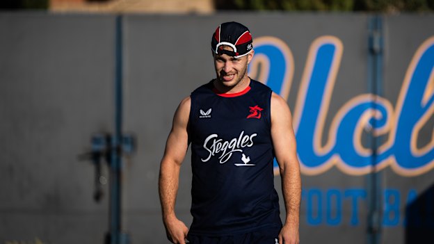 Sam Walker at training during the week.