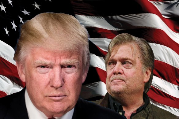 US President Donald Trump and his former strategist Steve Bannon.