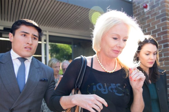 Shari-Lea Hitchcock leaves Waverley Local Court at a previous appearance in 2017.