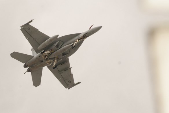 F/A-18F Super Hornets will fly over Brisbane as part of Riverfire.