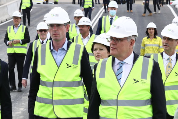 NSW Premier Dominic Perrottet and Prime Minister Scott Morrison visit the Western Sydney Airport site.