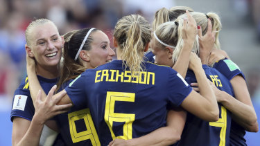 Sweden upset Germany to advance to the semi-finals of the World Cup.