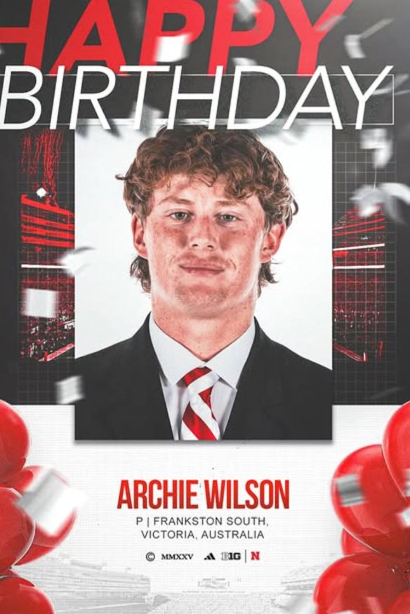 Archie Wilson turns 19 today.