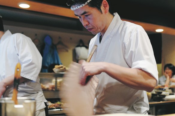 Chicken skewers are the stars at yakitori restaurant Toriyoshi.