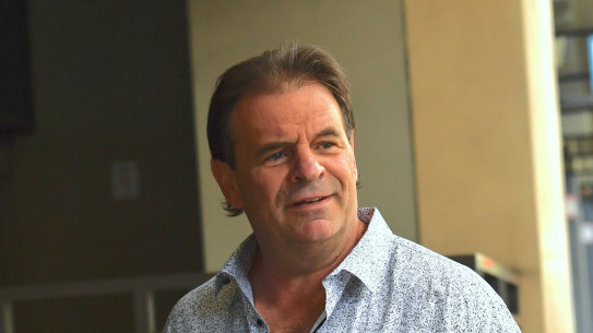 Union boss John Setka outside Melbourne Magistrates Court last month.