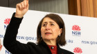 Premier Gladys Berejiklian at Monday’s press conference.