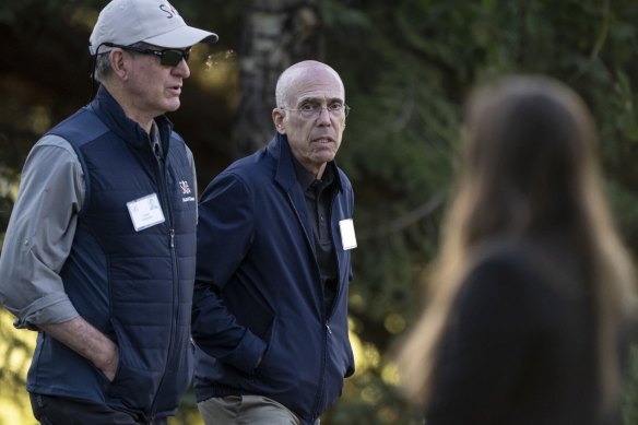 Jeffrey Katzenberg (centre) is the co-chair of Biden’s re-election campaign.