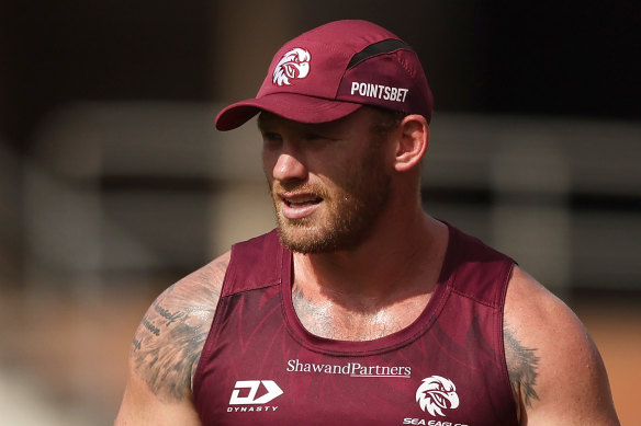 Prop Matt Lodge, who suffered a torn biceps at Magic Round, has no guarantee of a deal at Manly next season.