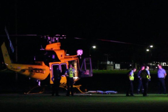 The RAC helicopter airlifted the injured rider to Royal Perth Hospital for treatment. 