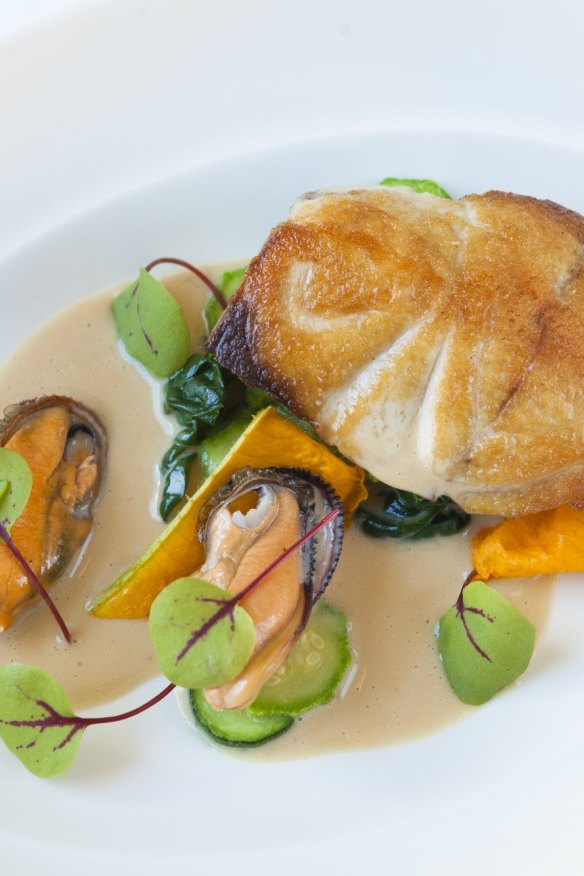 Roasted blue eye at the downstairs dining room.