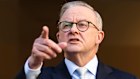 Prime Minister Anthony Albanese announcing the new cabinet in Canberra on Monday.