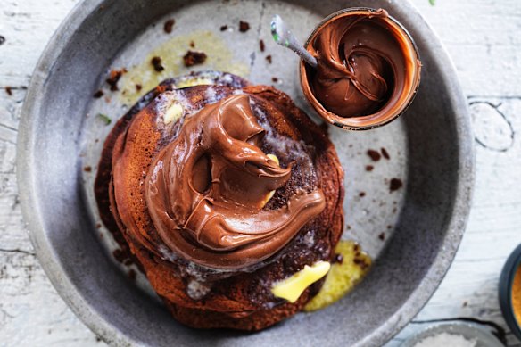 Mexican chocolate pancakes.