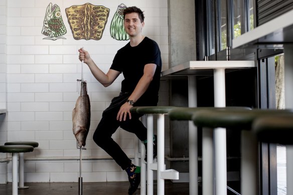 Chef Josh Niland at Charcoal Fish  Rose Bay, which will close on Sunday.