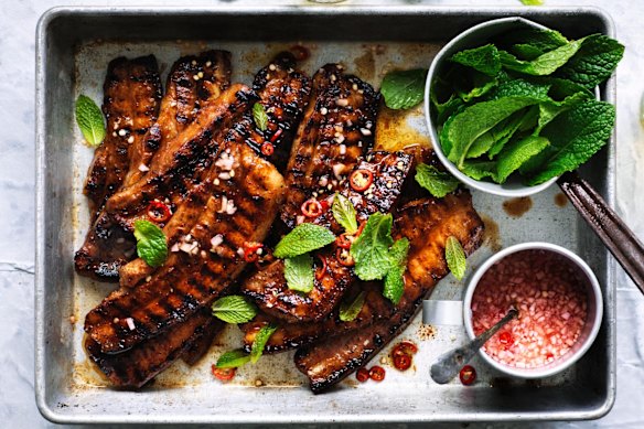 Philippines favourite: Barbecued pork belly with spiced vinegar.