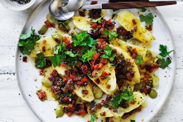 Adam Liaw’s marinated kipfler potato salad.