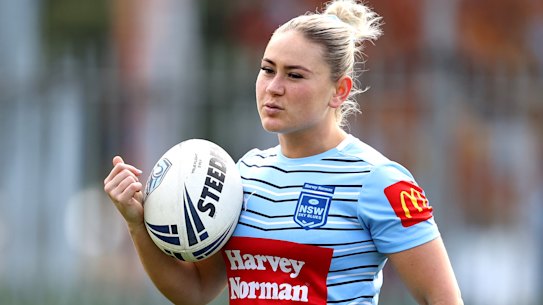 Blues star Keeley Davis.