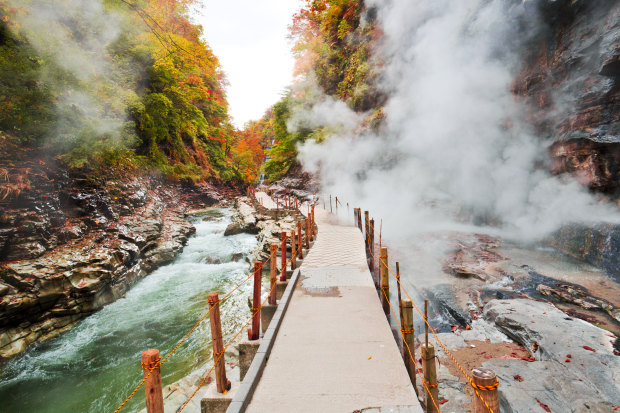 Full steam ahead… Oyasukyo Gorge, Akita, Japan.