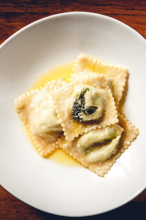 Handmade ravioli.