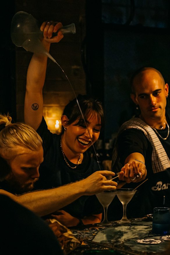 Late-night, cocktail fun. 