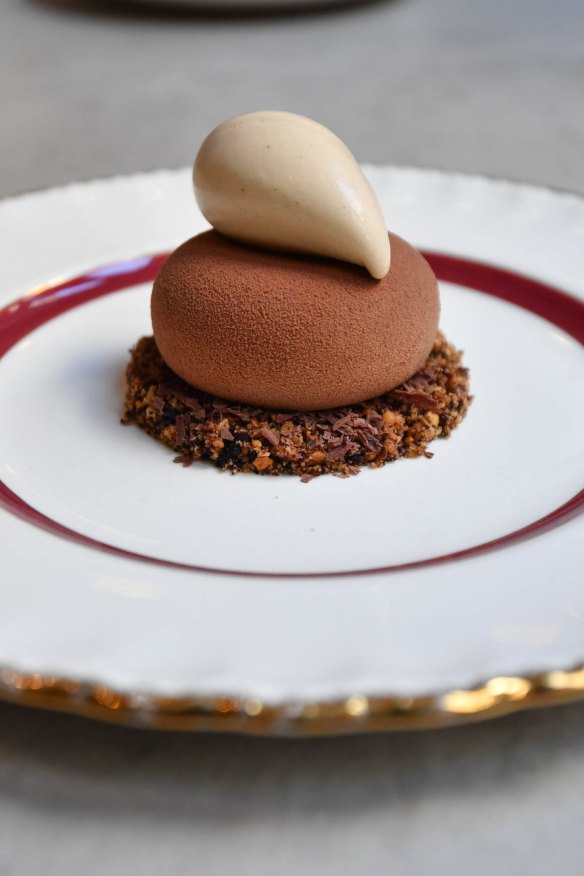 Dark chocolate mousse.