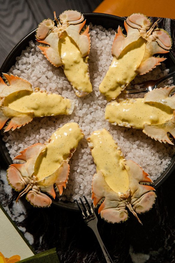 Cocktail honey bug with a tarragon butter sauce.