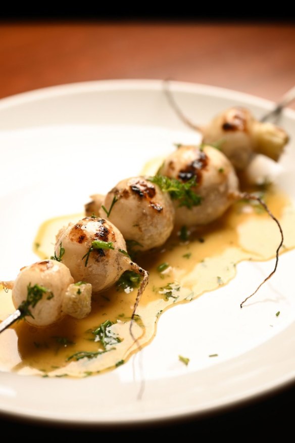 Turnip skewer.