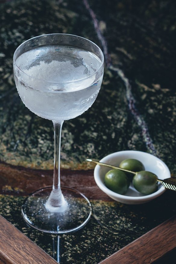 An ice-cold martini at Caretaker’s Cottage.