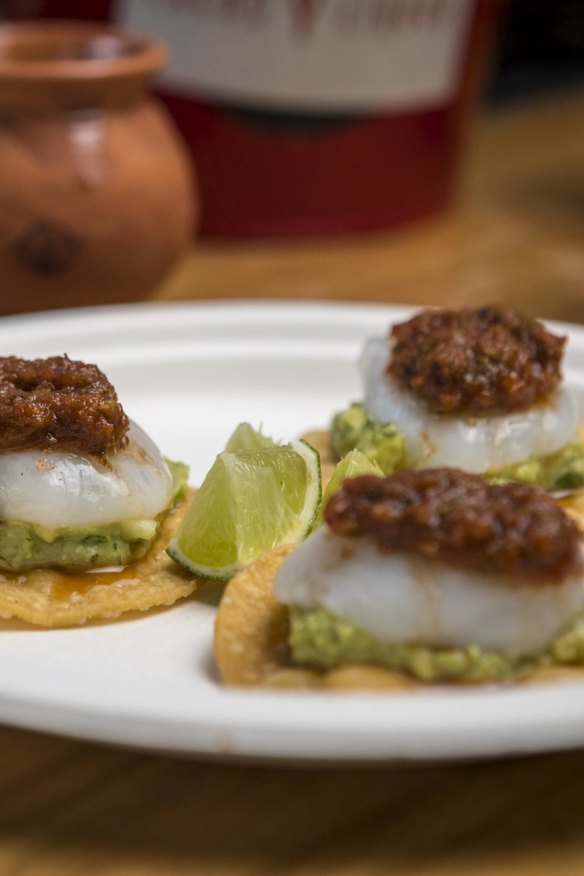 Scallop tostada.
