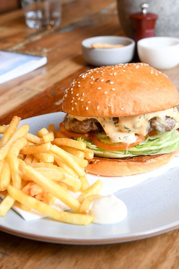Wagyu beef burger.