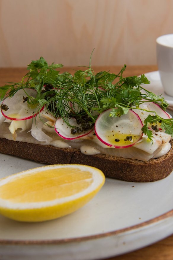 Kingfish smorrebrod.