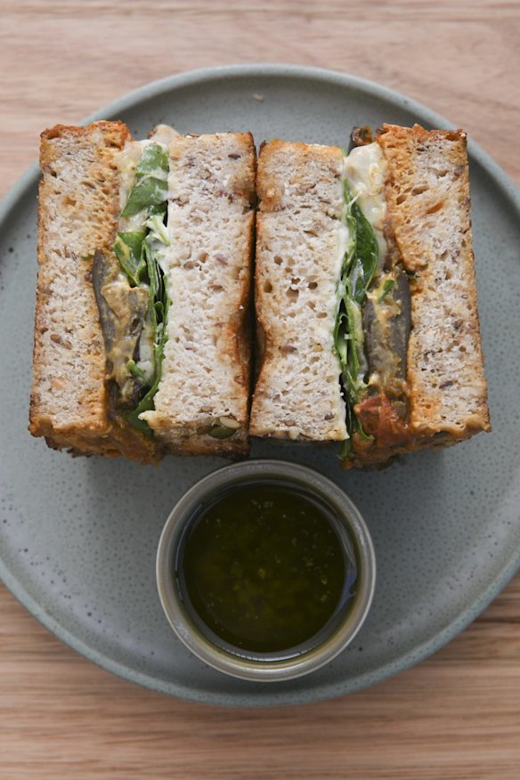 Eggplant toastie at Levi’s.