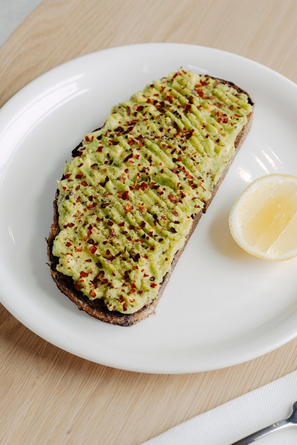 Avocado toast on Baker Bleu country loaf.