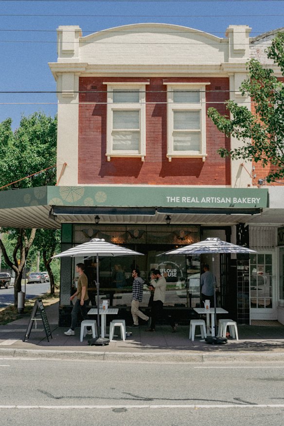 Outside the Hampton cafe.