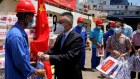 China’s envoy to the Pacific Qian Bo, pictured donating COVID supplies in 2022.