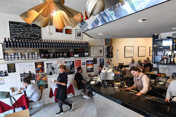 Inside Marios on Brunswick Street, Fitzroy.