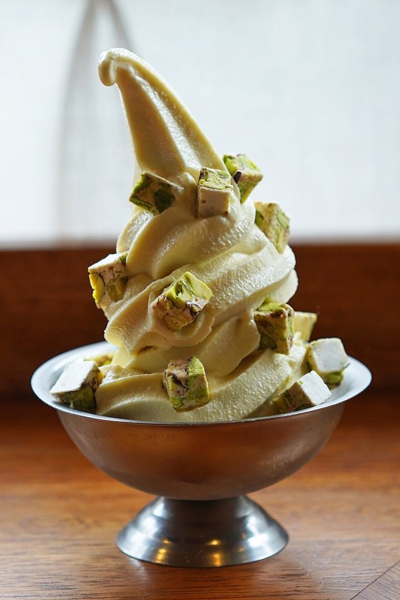 Pistachio soft serve at Rocco’s in Fitzroy.