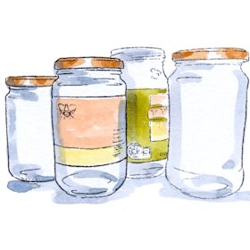 With their airtight seals, glass jars keep food fresh the longest. 
