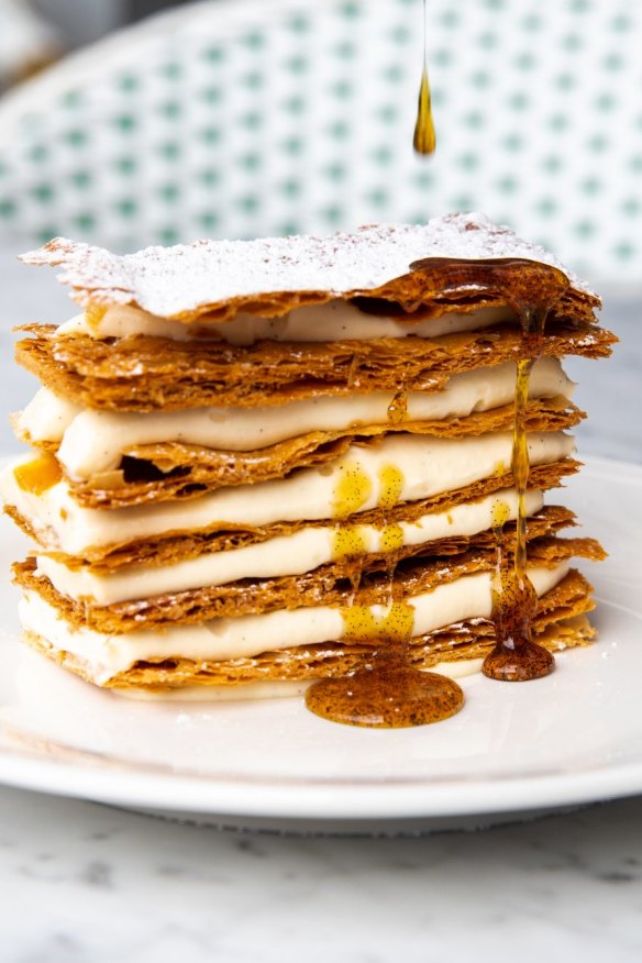 Apricot mille-feuille.