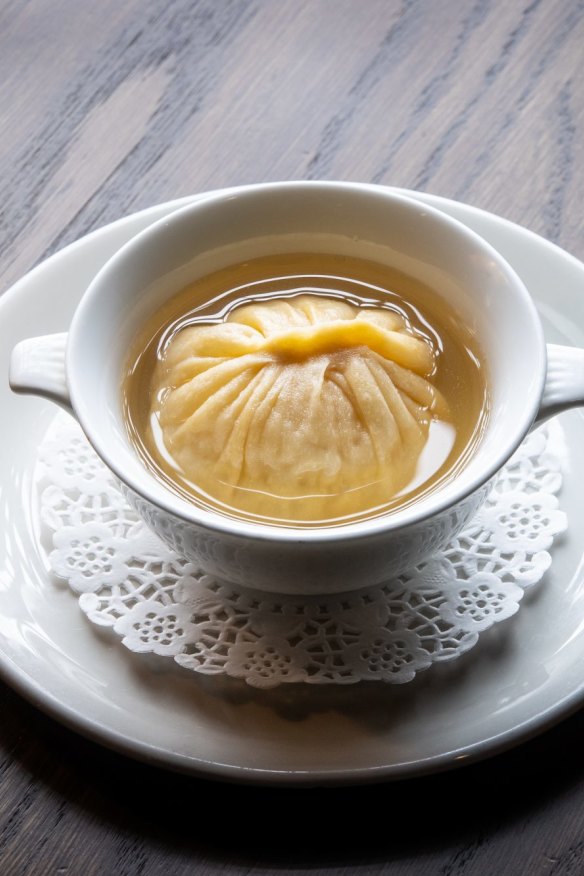 Seafood soup dumpling.
