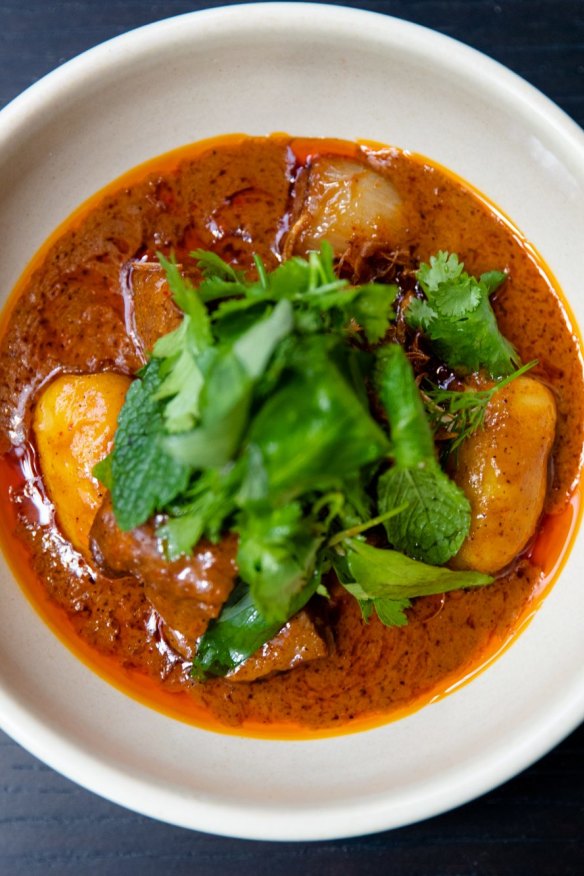 Lamb and kipfler potato massaman curry. 