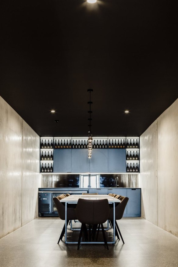 The private cellar and dining room.
