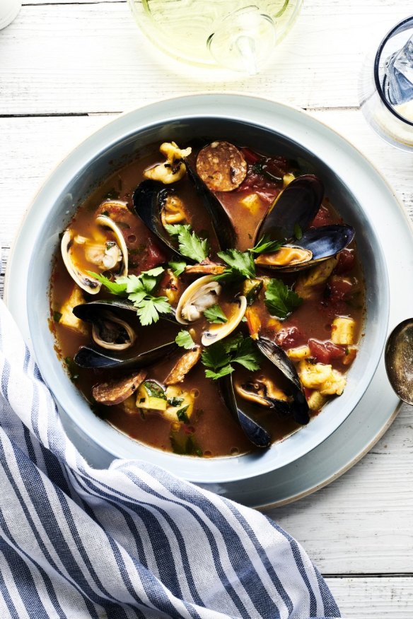 Basque seafood stew ready-made meal.