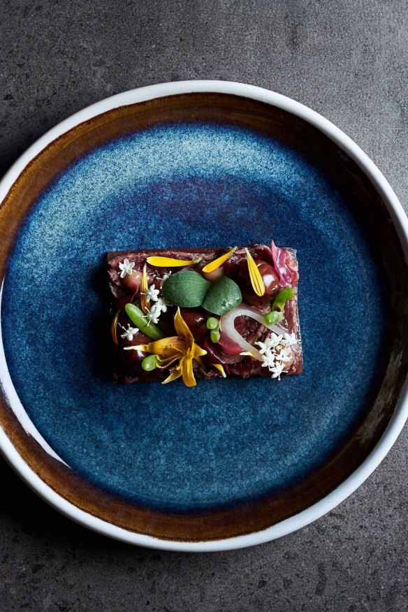 Kangaroo main course.