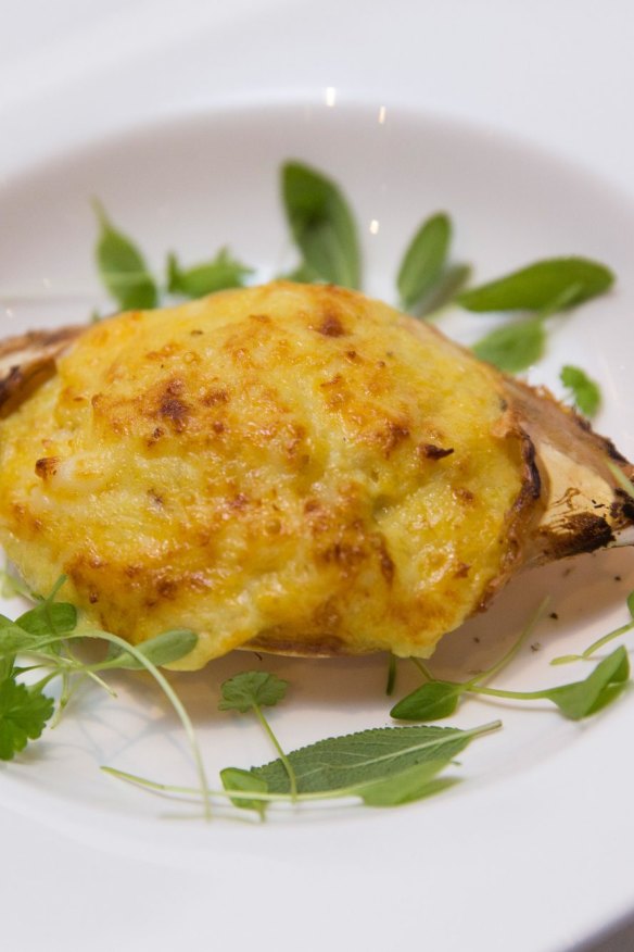 Stuffed crab shell.