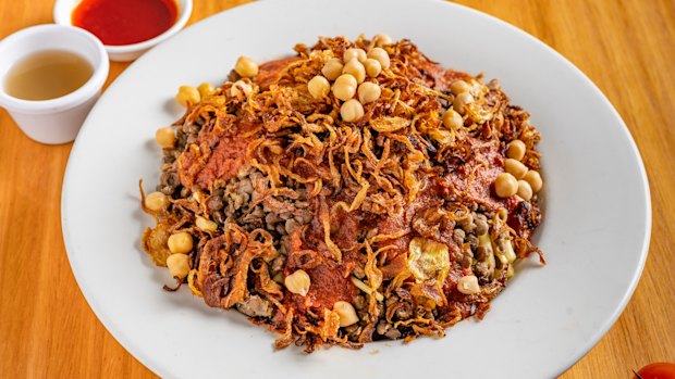 Egypt’s national dish – the hearty koshari.