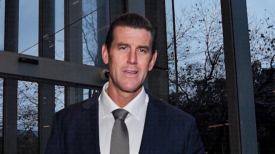 Ben Roberts-Smith outside the Federal Court on Thursday.
