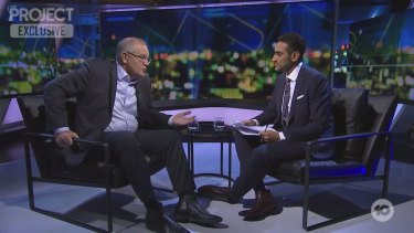 Scott Morrison appeared on The Project with co-host Waleed Aly on Thursday night.