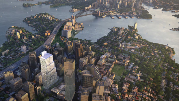 The development slated for Victoria Cross station in North Sydney.
