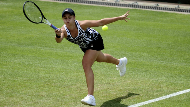 Australian world No.2 Ash Barty warms up for Wimbledon at the Nature Valley Classic in Birmingham.