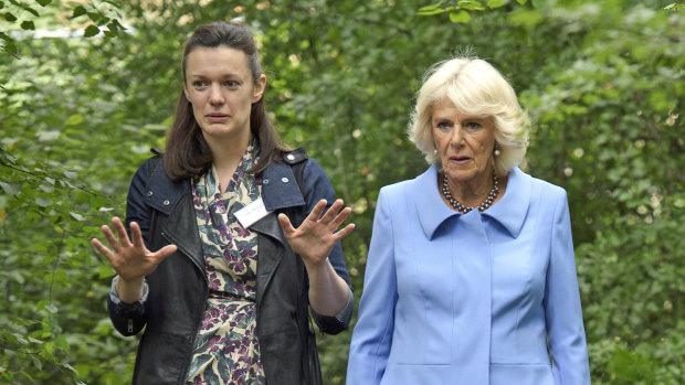 Lily Jencks with Camilla, Duchess of Rothesay at Maggie's Centre in Glasgow last year. 